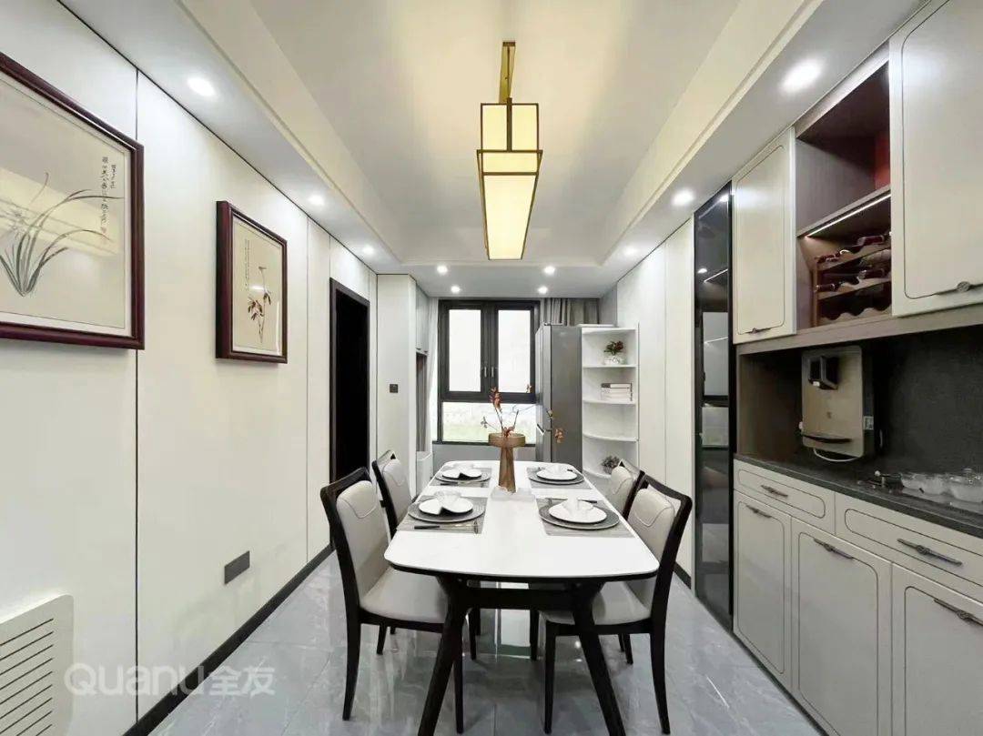 全友样板间案例135㎡简雅新中式一眼爱上东方美学!(图4)