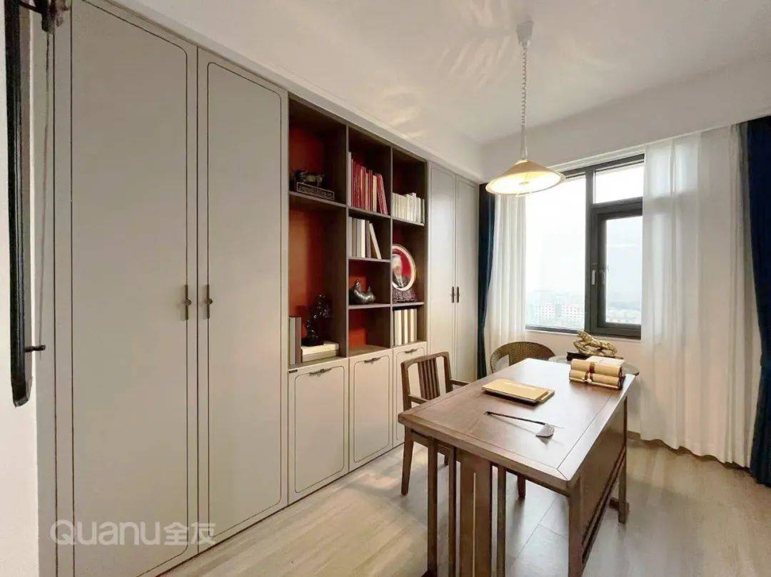 全友样板间案例135㎡简雅新中式一眼爱上东方美学!(图8)