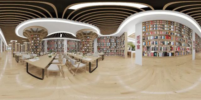 图书馆装修设计西安图书馆装修设计咸阳施工(图4)