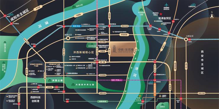 中铁沣河湾商铺图片▁西安中铁沣河湾商铺样板间规划图装修效果图(图1)