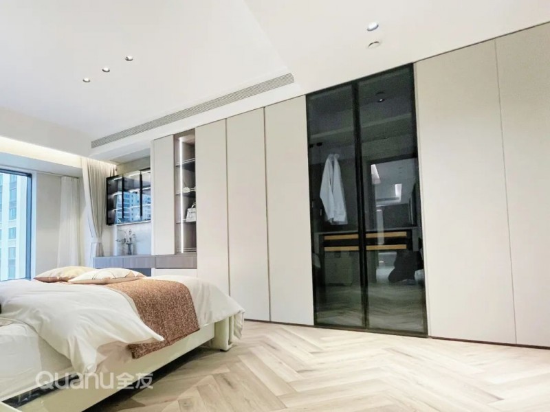 全友家居案例丨112㎡现代三居背景墙设计太惊艳！(图8)