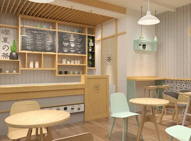 梦幻奶茶屋：装修效果图揭秘甜蜜角落(图1)