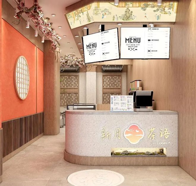 梦幻奶茶屋：装修效果图揭秘甜蜜角落(图3)