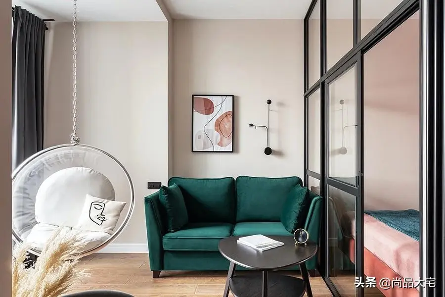 单身小姐姐的32㎡公寓室内打造7大功能区精致大气令人难忘(图15)