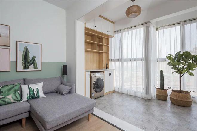 只是将阳台与客厅打通没想到效果这么好看完我家都想重装了！(图4)