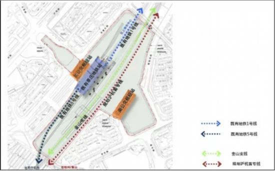 金山铁路莘庄站预计于12月25日开通运营！可与地铁1号线号线莘庄站换乘(图2)