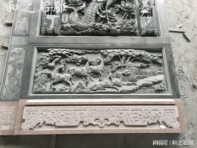 宗祠建筑石雕浮雕墙雕刻(图5)