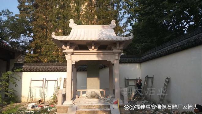 石雕凉亭在现代设计中的摆放(图3)