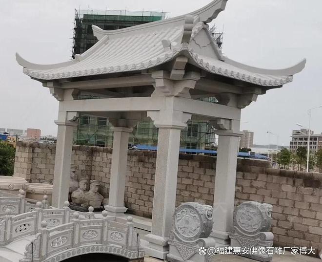 石雕凉亭在现代设计中的摆放(图2)