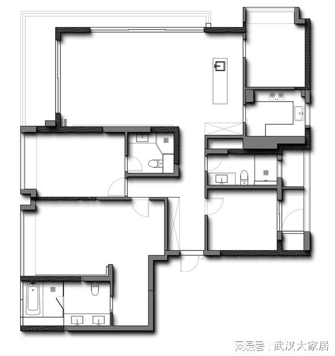 陈忠【武汉瑞府—精装房改造】武汉城市室内设计大赛参赛作品(图1)