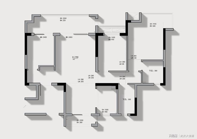 张正华【太阳城大名府北轩—平层】武汉城市室内设计大赛参赛作品(图1)