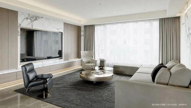 中海万泉寺项目效果图流出客厅大落地窗不见开敞阳台(图2)