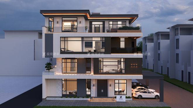 印尼雅加达丨四层现代风格自建别墅(图1)