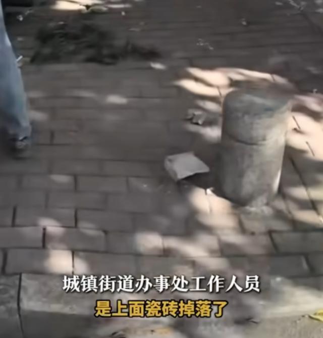 福建一建筑外墙瓷砖脱落砸中路人(图1)