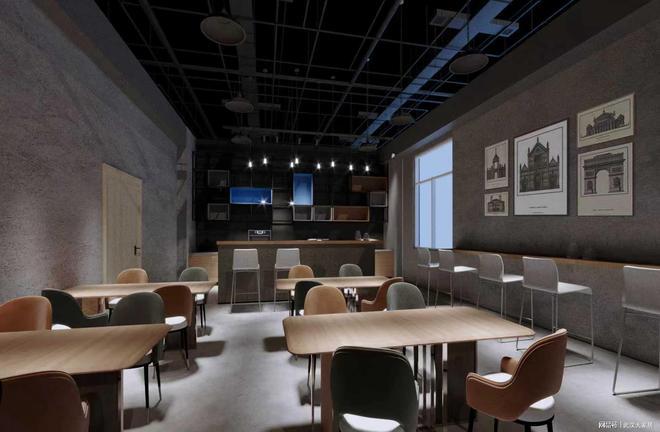 甘欣「暗黑系俱乐部」武汉城市室内设计大赛参赛作品(图1)