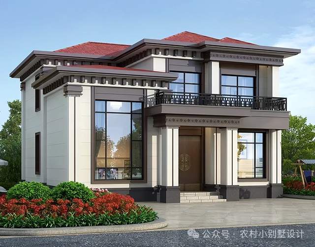 惊艳了全村！28款二层新中式自建房美得邻居天天来参观(图1)